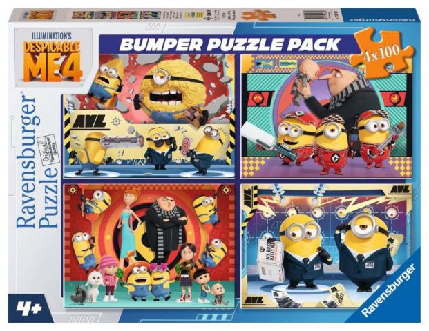 PUZZLE 4X100 PZAS DESPICABLE ME4 RAVENSBURGER