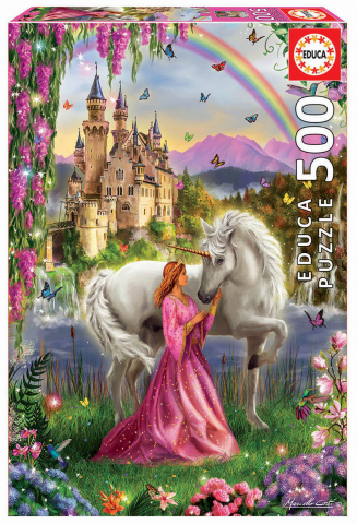 PUZZLE 500 PZAS HADA Y UNICORNIO EDUCA 