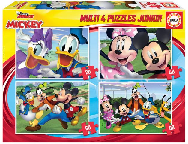 MULTI PUZZLE JR EDUCA MICKEY 20-40-60-80