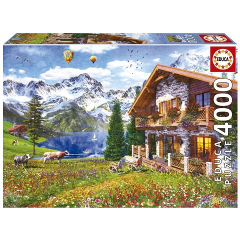 PUZZLE 4000 PZAS HOGAR EN LOS ALPES EDUCA