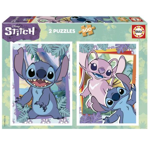 PUZZLE 2X500 PZAS STITCH DISNEY EDUCA