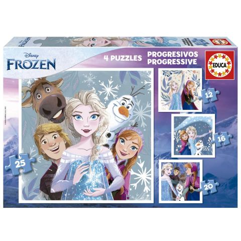 PUZZLE PROGROSIVOS FROZEN 12+16+20+25 EDUCA