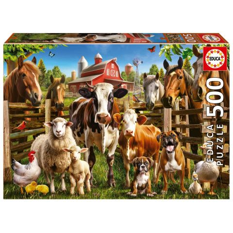 PUZZLE 500 PZAS LOS TRAVIESOS DE LA GRANJA EDUCA