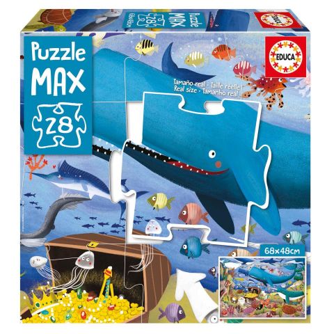 PUZZLE 28 PZAS MAX ANIMALES BAJO EL MAR EDUCA