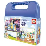 PUZZLE MALETA 2X20 PZAS BLUEY EDUCA