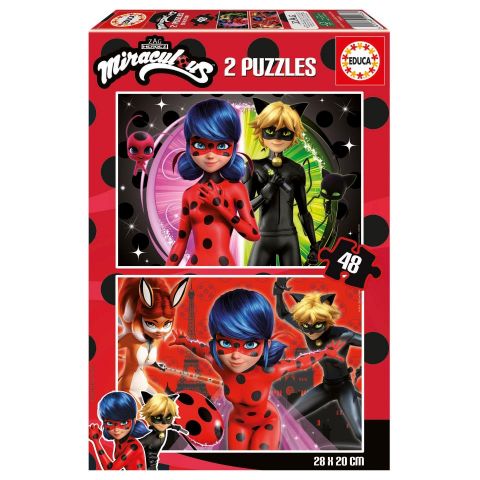 PUZZLE 2X48 PZAS MIRACULOUS LADY BUG EDUCA