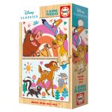 PUZZLE 2X16 PZAS DISNEY ANIMALS MADERA EDUCA