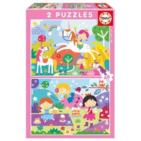 PUZZLE 2X48 PZAS MUNDO DE FANTASÍA EDUCA