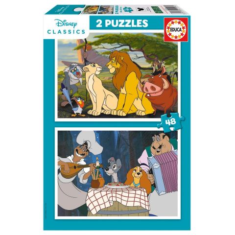 PUZZLE 2X48 PZAS DISNEY ANIMALS EDUCA 