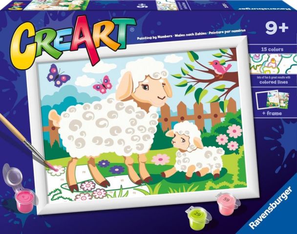 CREART: OVEJITAS PINTA POR NÚMEROS RAVENSBURGER