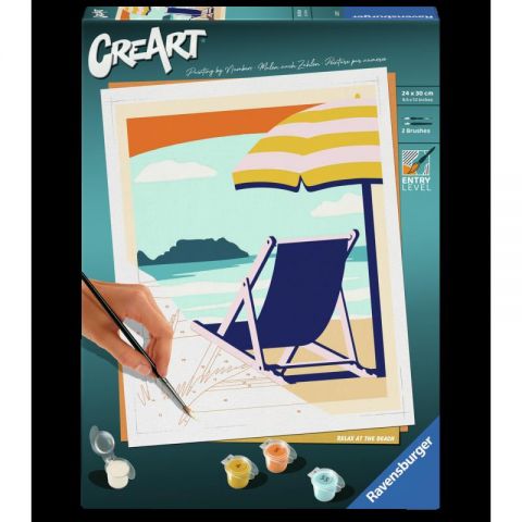 CREART: SOL Y PLAYA PINTA POR NÚMEROS RAVENSBURGER