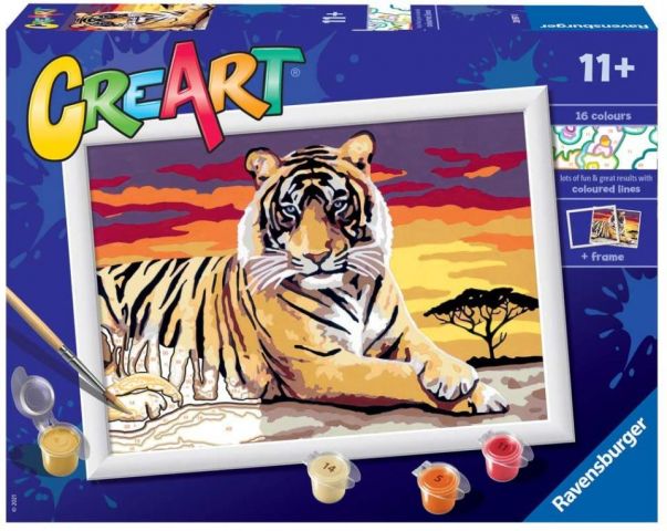 CREART: TIGRE PINTA POR NÚMEROS RAVENSBURGER 