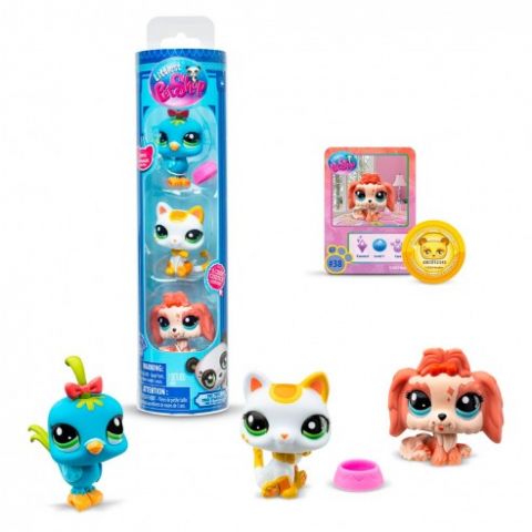 LITTLEST PET SHOP PACK DE 3 MASCOTAS BANDAI