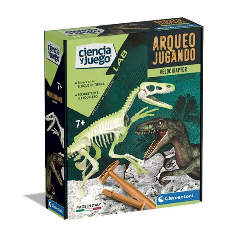 ARQUEO JUGANDO VELOCIRAPTOR  FLUOR CLEMENTONI