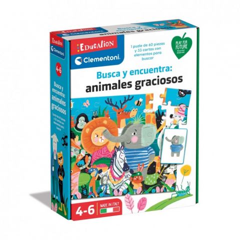 BUSCA Y ENCUENTRA ANIMALES GRACIOSOS CLEMENTONI