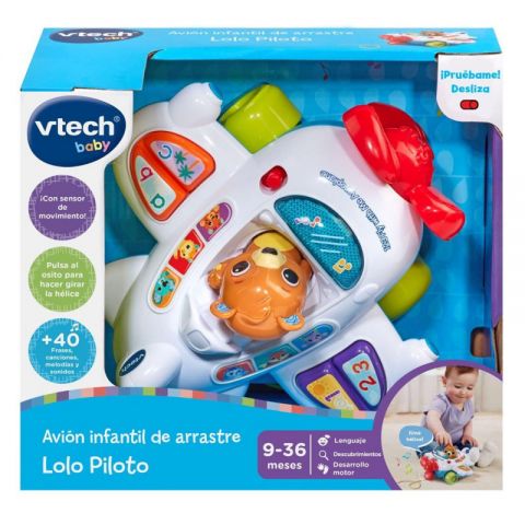 AVIÓN INFANTIL DE ARRASTRE LOLO PILOTO VTECH