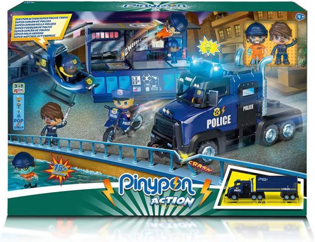 PIN Y PON ACTION SUPER CAMIÓN DE POLICÍA FAMOSA 