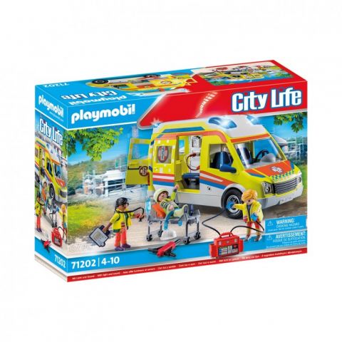 AMBULANCIA CON LUZ Y SONIDO PLAYMOBIL