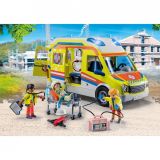 AMBULANCIA CON LUZ Y SONIDO PLAYMOBIL