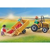 TRACTOR CON TRAILER Y CISTERNA PLAYMOBIL