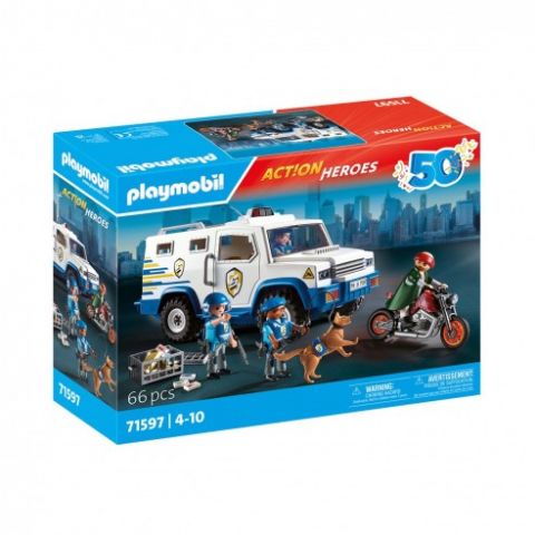 FURGÓN POLICÍA TRANSPORTADOR DE DINERO PLAYMOBIL