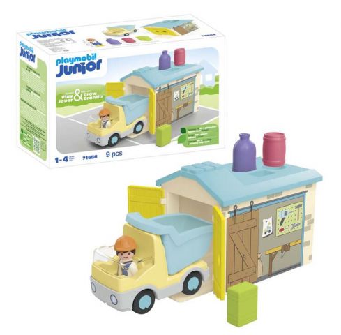 CAMIÓN DE OBRAS CON GARAJE PLAYMOBIL JUNIOR