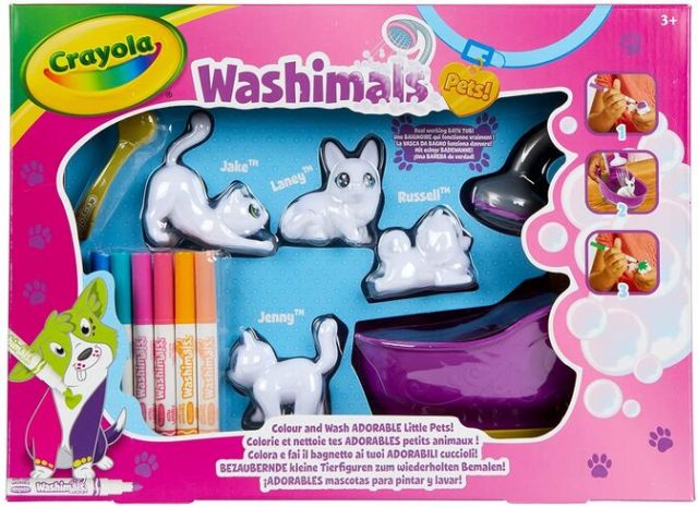 WASHIMALS NUEVA BAÑERA 4 MASCOTAS CRAYOLA