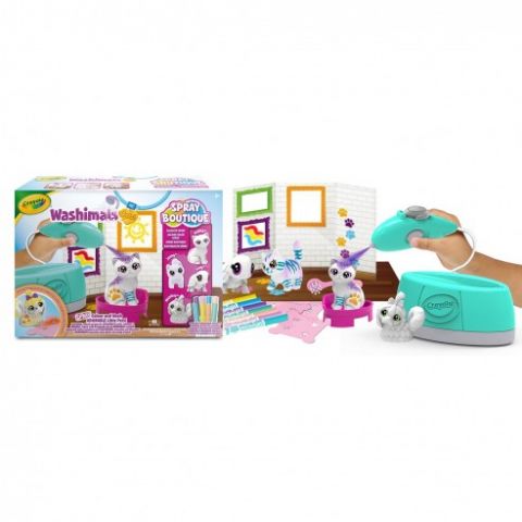 WASHIMALS PETS SPRAY BOUTIQUE 4 MASCOTAS CRAYOLA