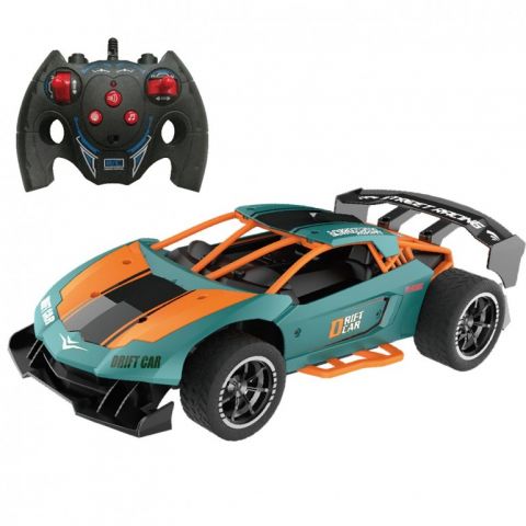 COCHE R/C AZUL  C/HUMO 1:14 DEPORT. TACHAN (BATERI