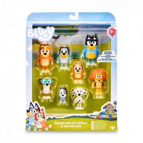 BLUEY PACK 8 FIGURAS PERSONAJES FAMOSA