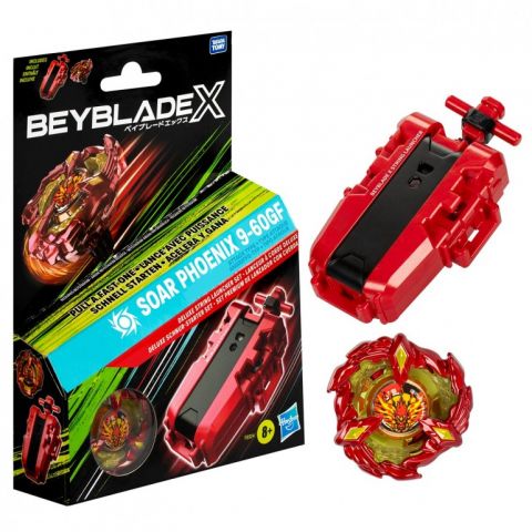 BEYBLADE X SET PREMIUM LANZADOR Y SOAR PHOENIX HAS