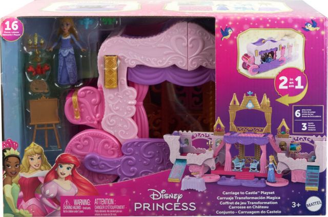 CARRUAJE CASA DE MUÑECAS PRINCESAS DISNEY MATTEL