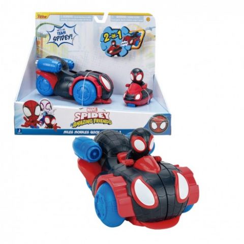 MILES MORALES SPIDEY 2 EN 1VEHICULO LANZADOR TOY P